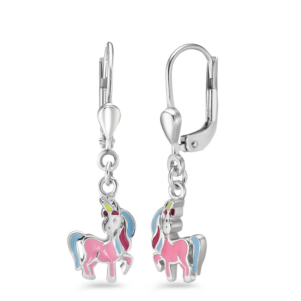 Pendant d'oreilles Argent Rhodié Licorne