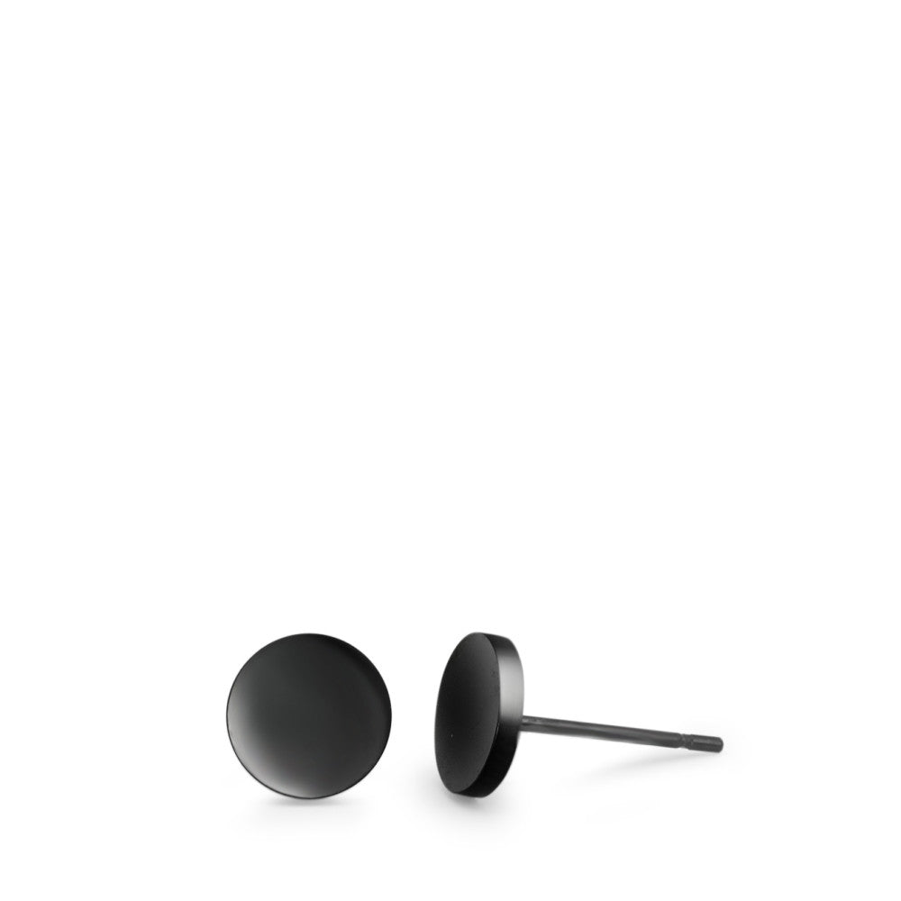 Clous d'oreilles Acier inoxydable noir PVD Ø7.5 mm