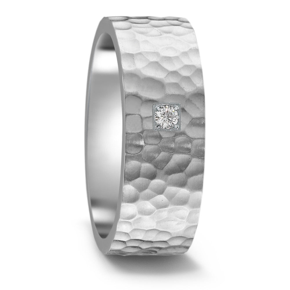 Partnerring Edelstahl Zirkonia