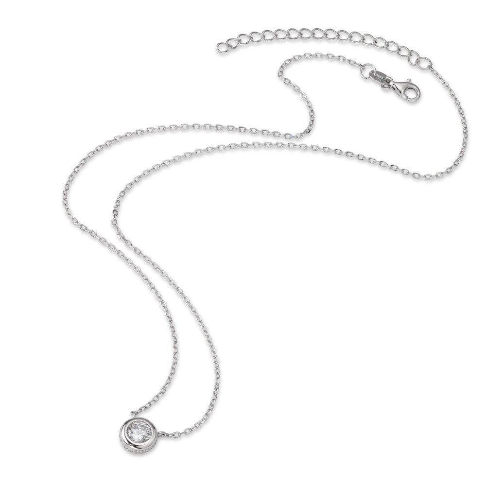 Collier Argent Zircone Rhodié 40-45 cm Ø8 mm