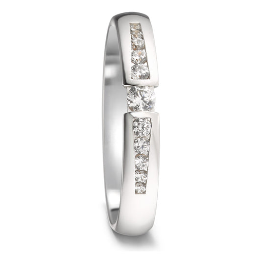 Alliance Or blanc 18K Diamant 0.25 ct, 11 Pierres, w-si