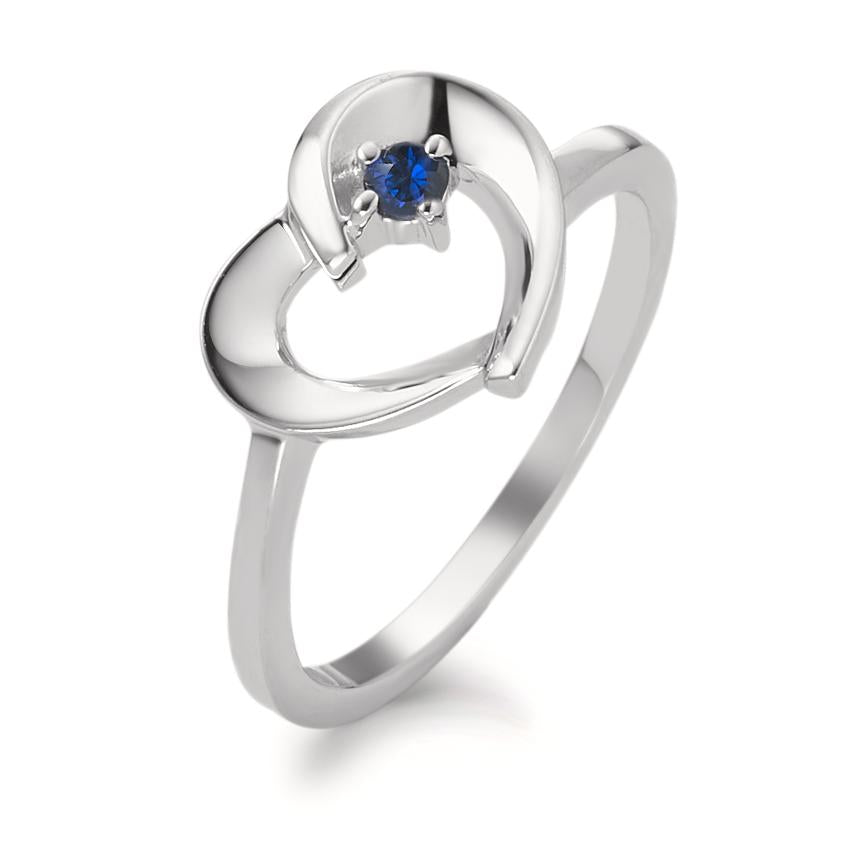 Bague Argent Rhodié Coeur Ø10 mm