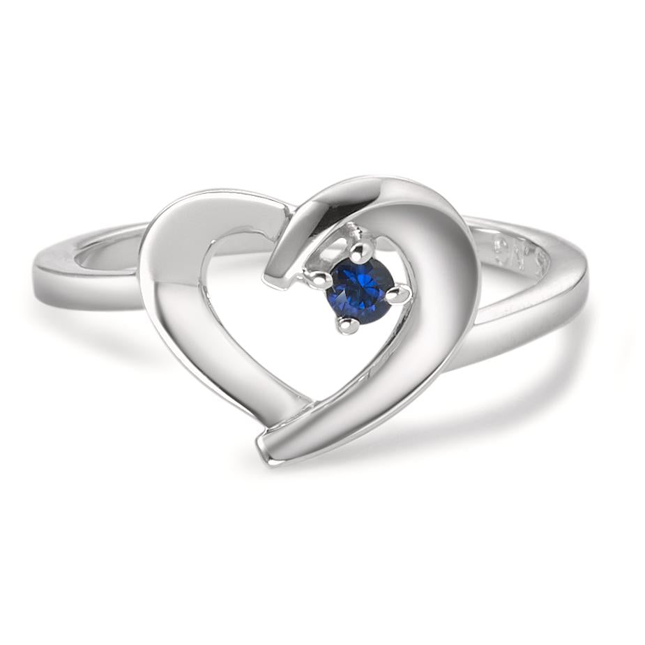 Bague Argent Rhodié Coeur Ø10 mm