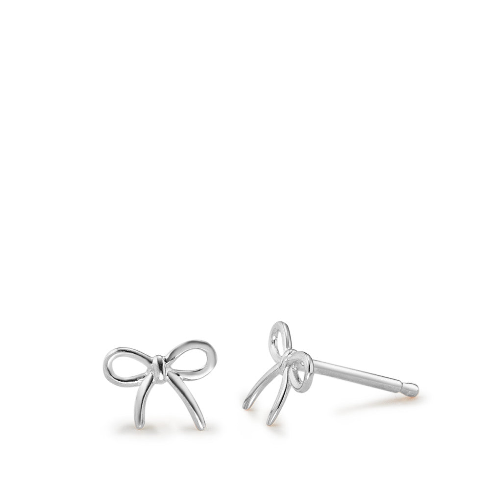 Clous d'oreilles Argent Rhodié Noeud Ø7.5 mm