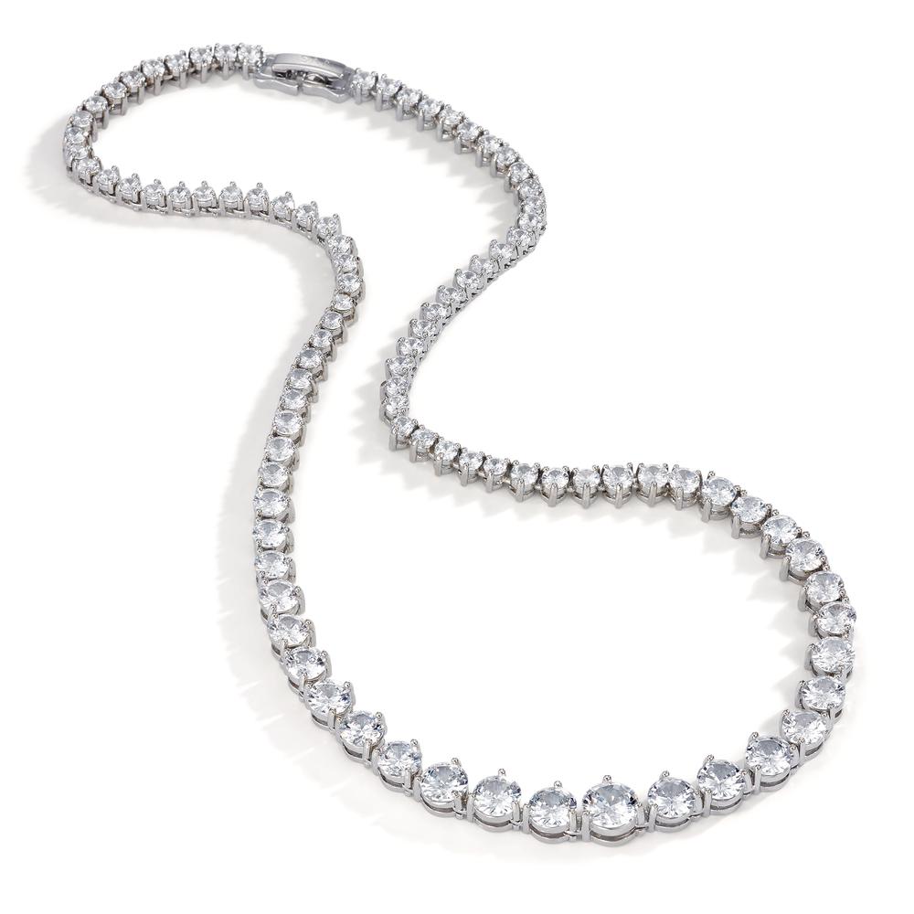 Collana Argento Zirconia rodiato 42 cm