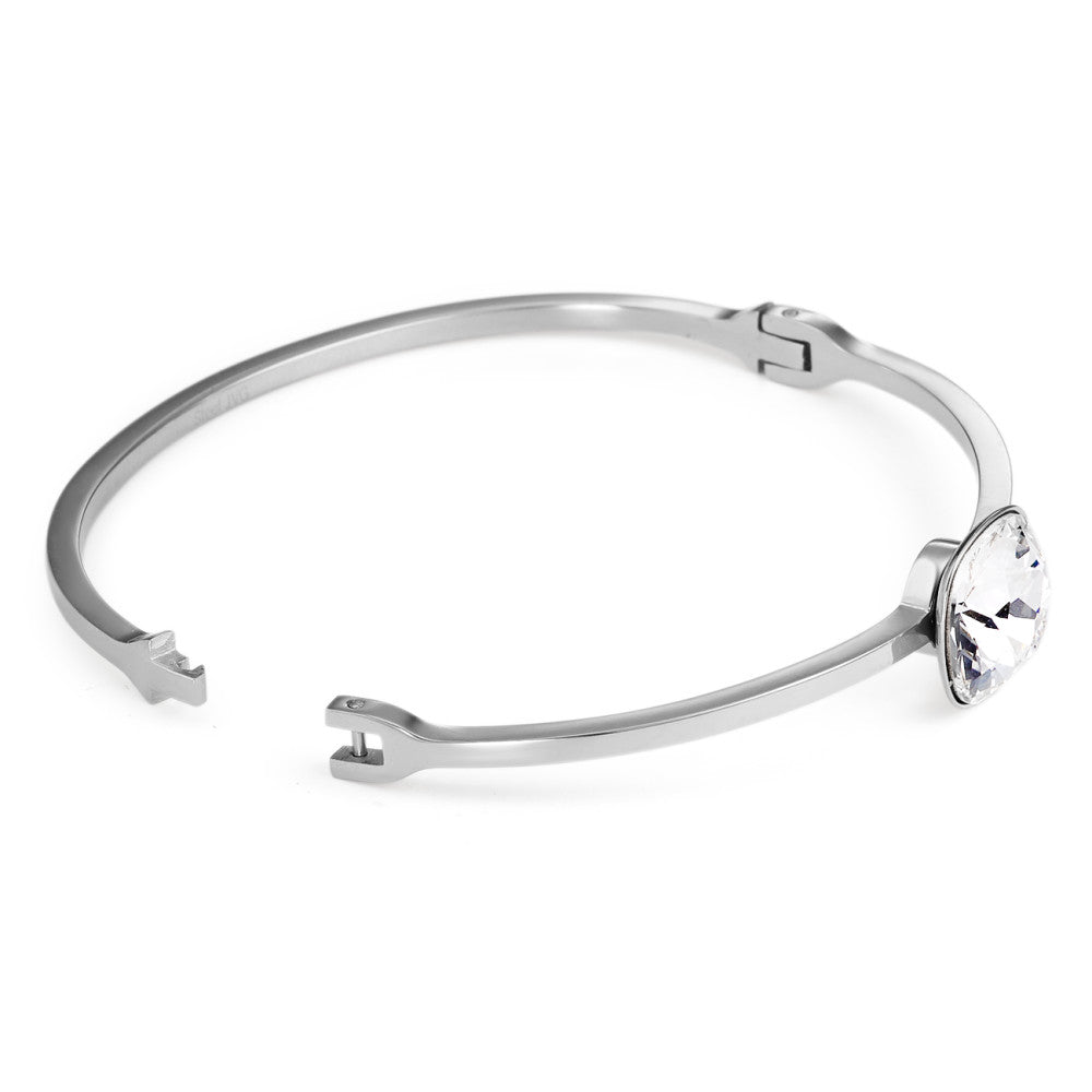 Bracciale Acciaio inossidabile Zirconia bianco 60 cm Ø50 mm