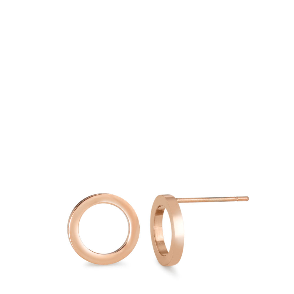 Clous d'oreilles Acier inoxydable rosé PVD Ø10 mm