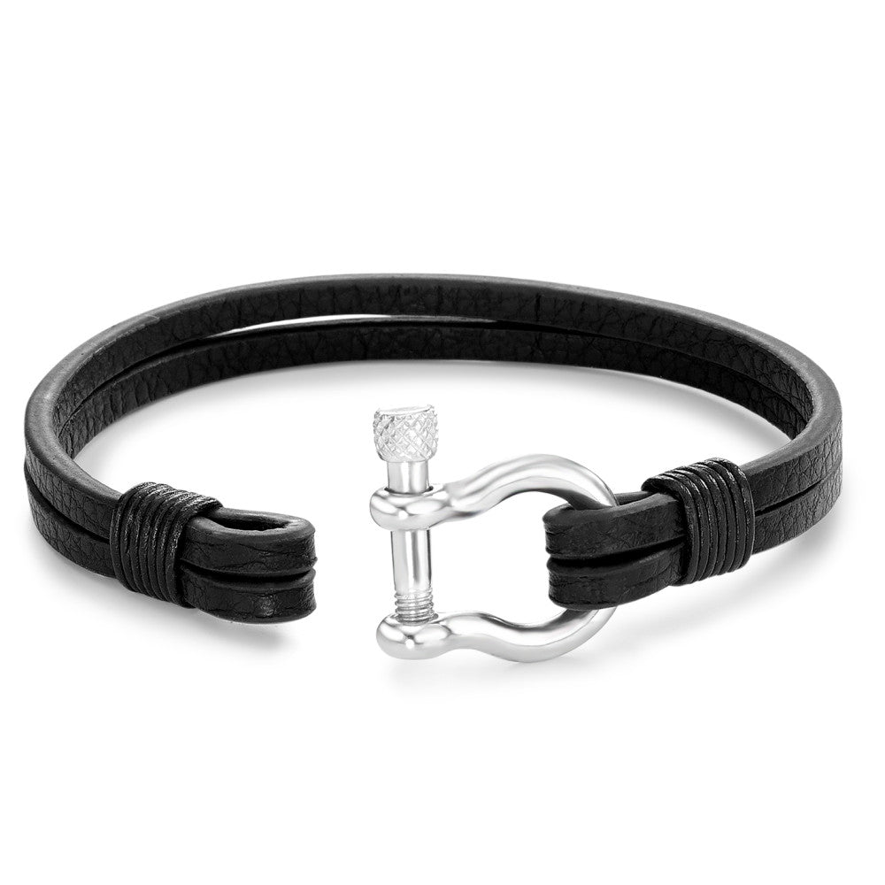 Armband Leder, Edelstahl