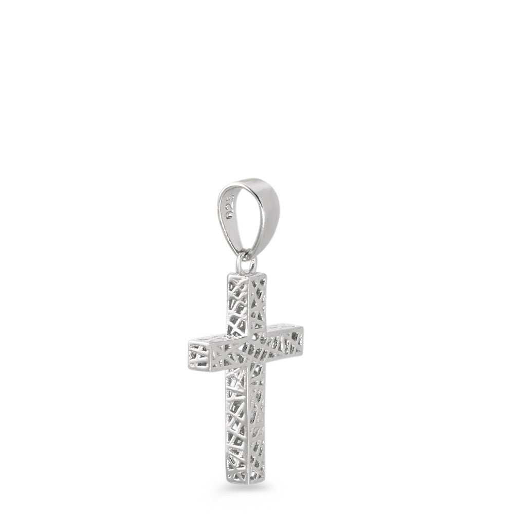 Pendentif Argent Rhodié Croix