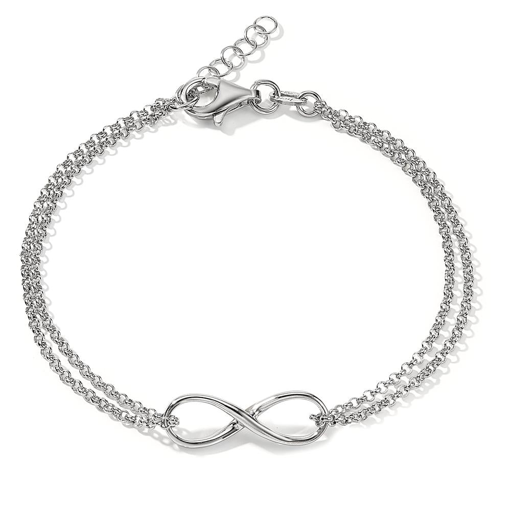 Bracciale Argento rodiato Infinito 17-19 cm