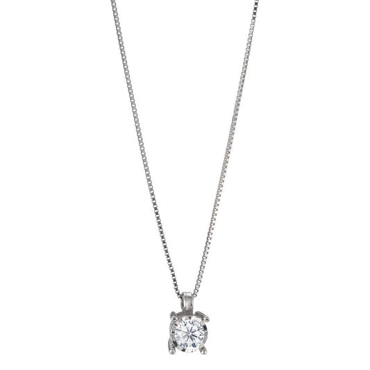 Collier 750/18 K Weissgold Diamant 0.10 ct, w-pi2