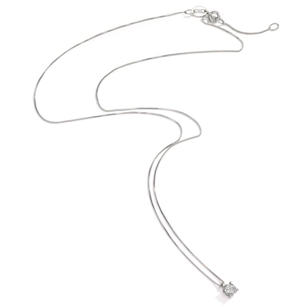 Collana Oro bianco 750/18 carati Diamante 0.10 ct, w-pi2 42 cm