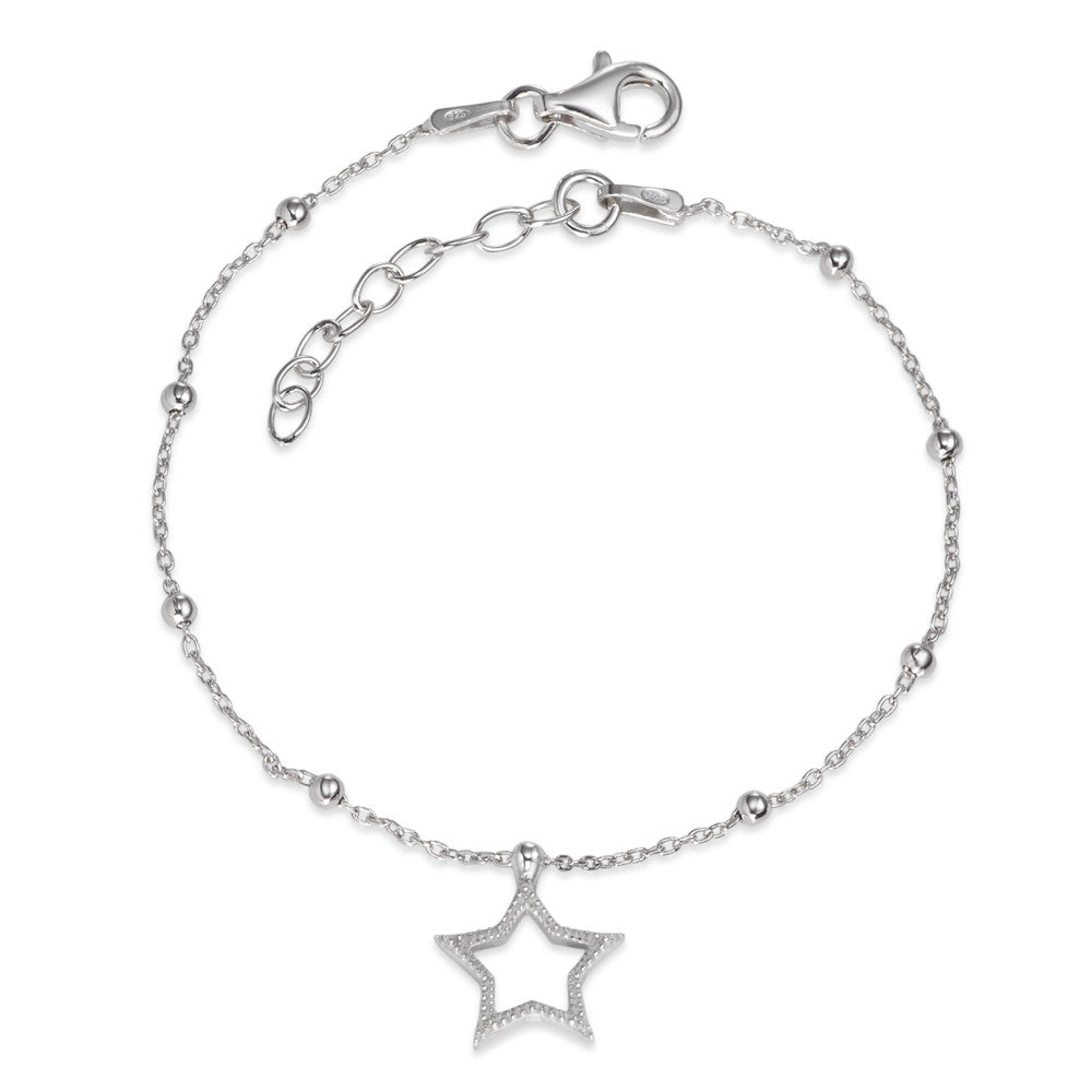 Bracciale Argento rodiato Stella 16.5-19 cm