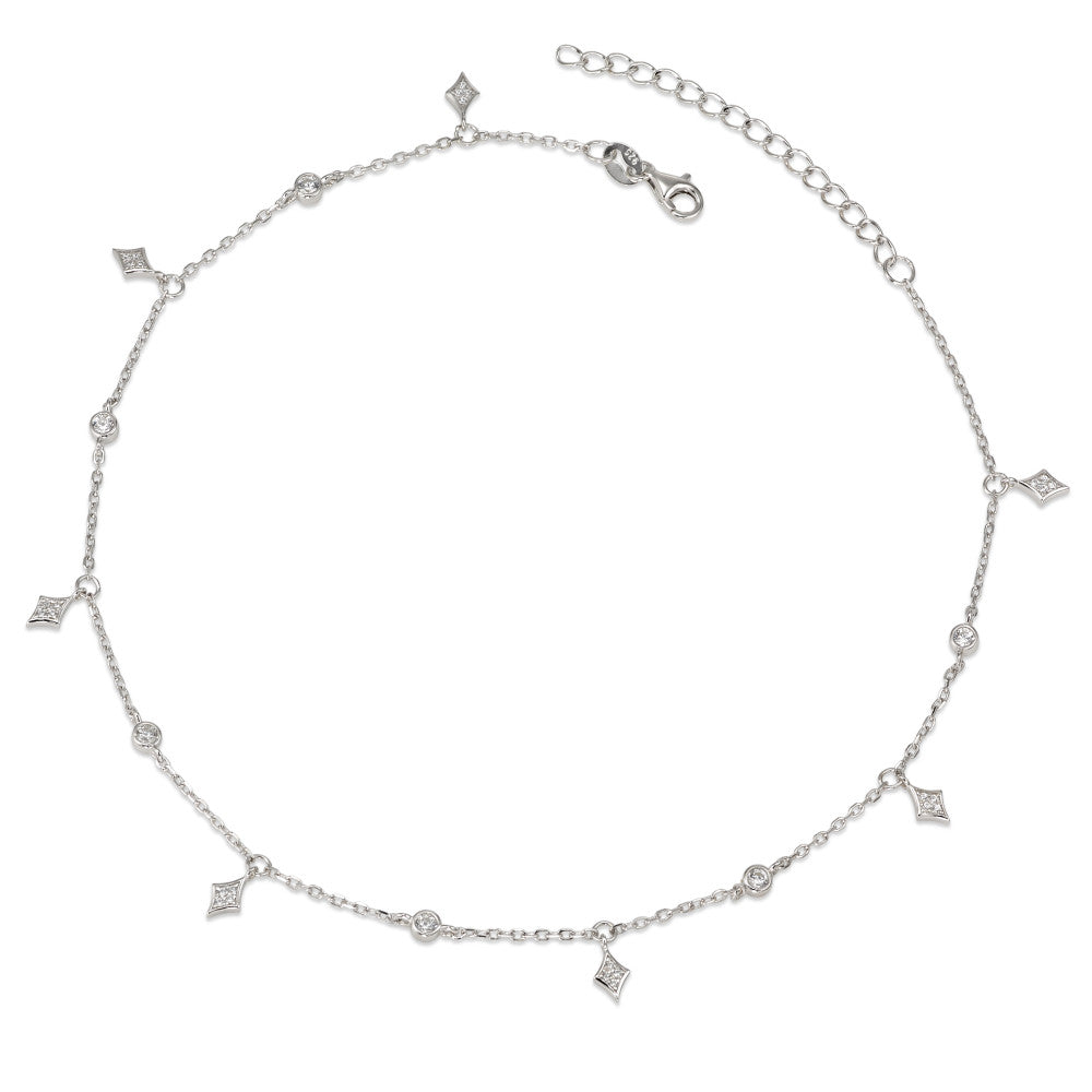 Collier Argent Zircone Rhodié 30-35 cm