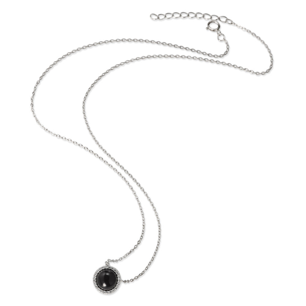 Collana Argento Onice rodiato 42-45 cm