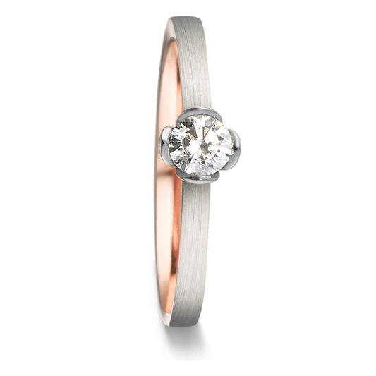 Bague solitaire Or rouge 18K, Or blanc 18K Diamant 0.25 ct, tw-vsi