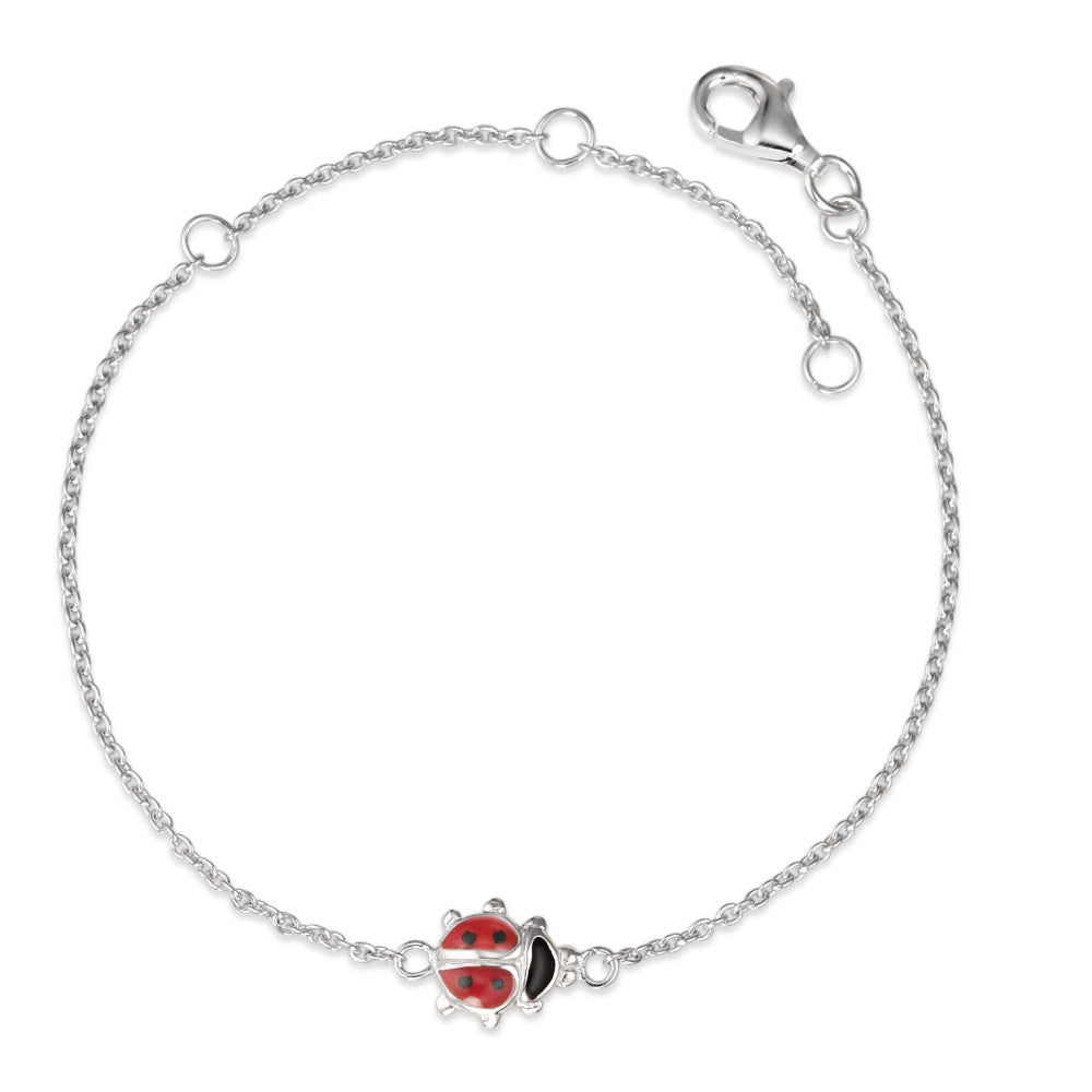 Bracelet Argent Rhodié Coccinelle 14-18 cm