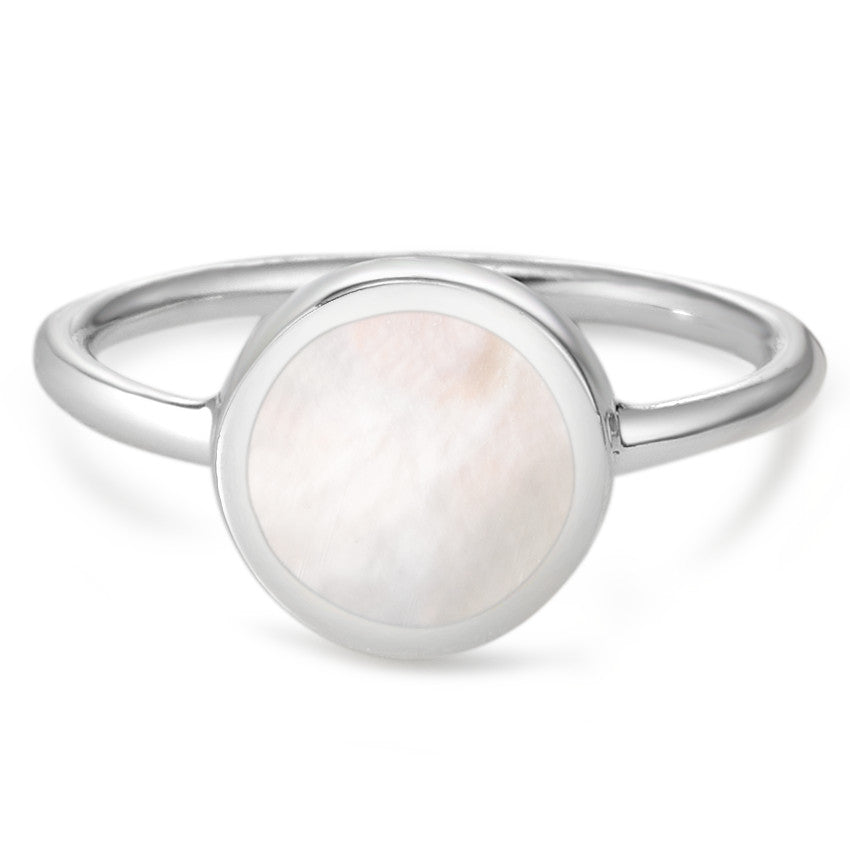 Bague Argent nacre Ø10 mm