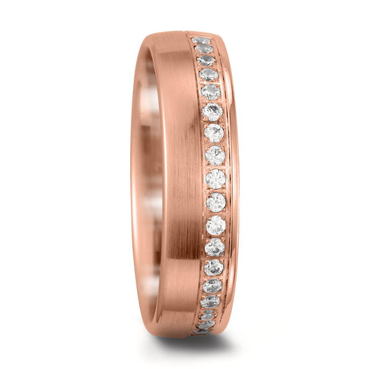 Partnerring 750/18 K Rosegold Diamant 0.23 ct, 23 Steine, tw-si