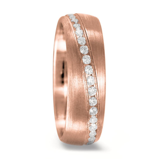 Partnerring 750/18 K Rosegold Diamant 0.34 ct, 51 Steine, w-si