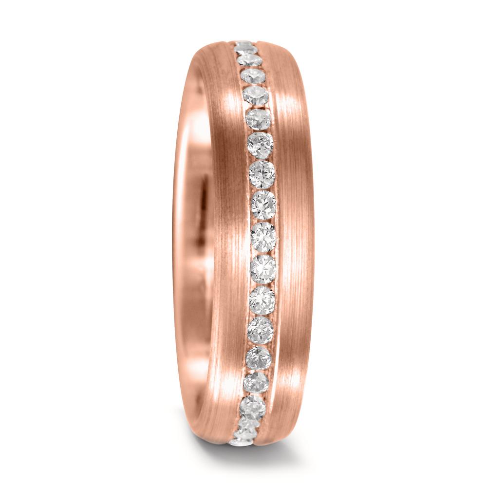 Partnerring 750/18 K Rosegold Diamant 0.555 ct, 37 Steine, w-si