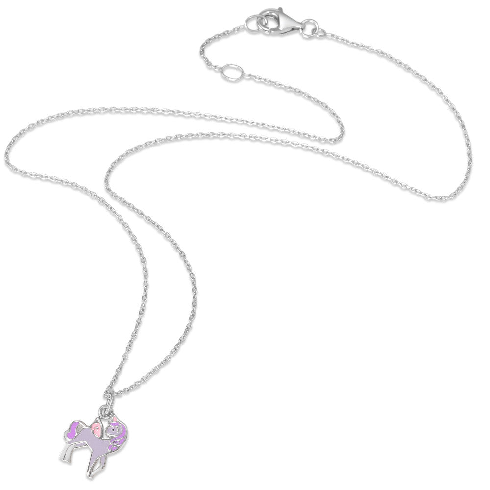 Collier Argent Rhodié Licorne 36-38 cm