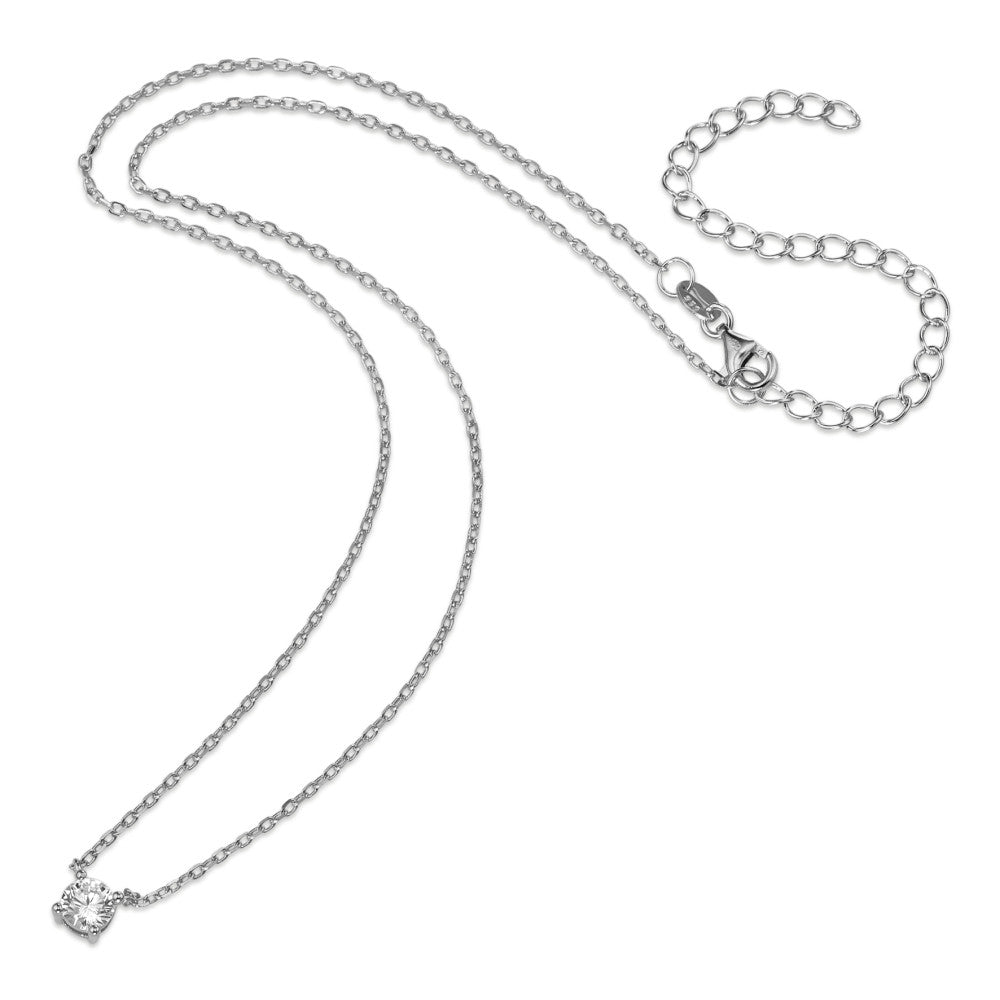 Collier Argent Zircone Rhodié 39-44 cm Ø5 mm