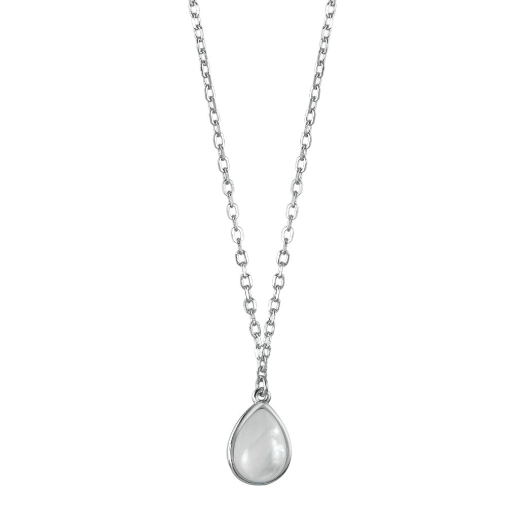 Collier Argent Rhodié nacre 42-45 cm