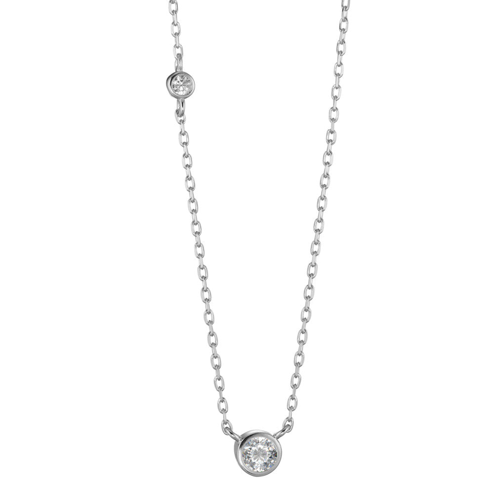 Collier Argent Zircone Rhodié 40-45 cm