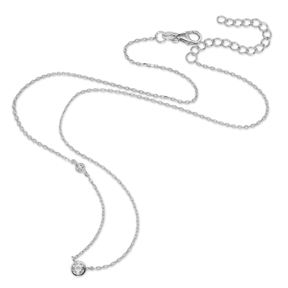 Collana Argento Zirconia rodiato 40-45 cm