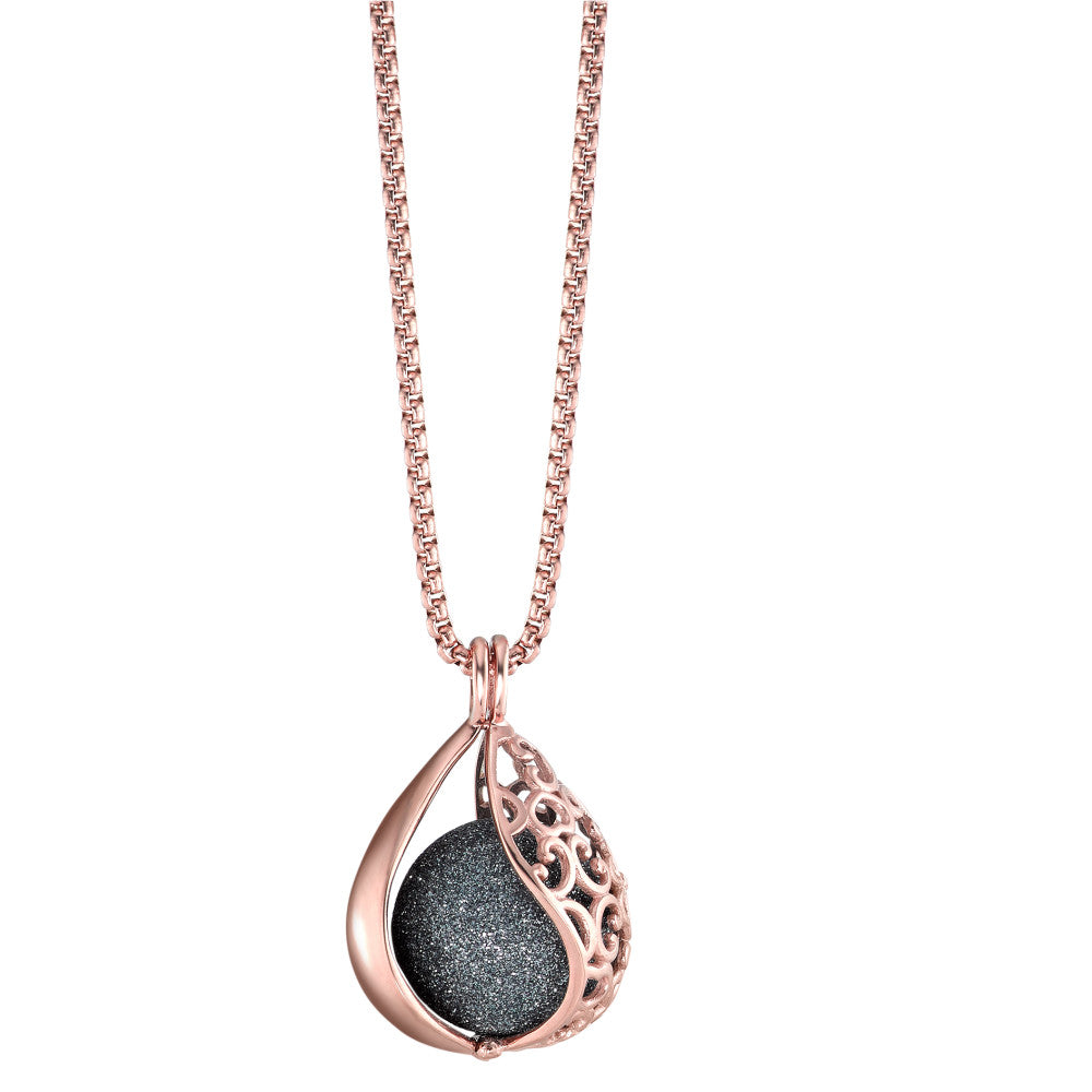 Chaînette avec pendentif Acier inoxydable rosé PVD 80 cm