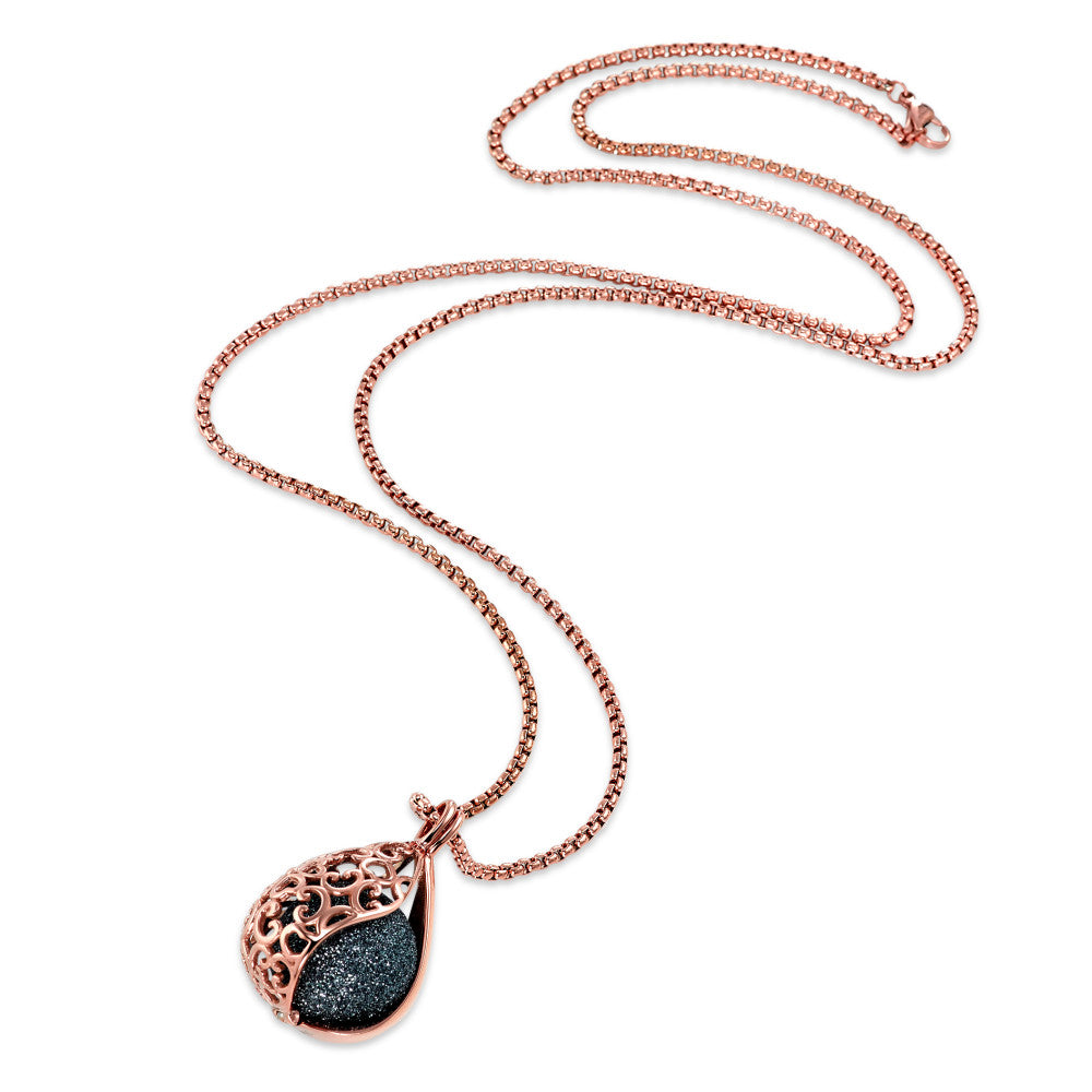 Chaînette avec pendentif Acier inoxydable rosé PVD 80 cm