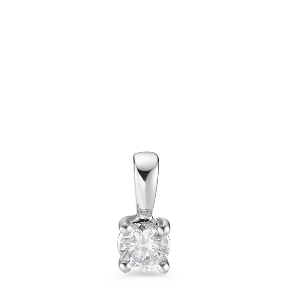 Ciondolo Oro bianco 750/18 carati Diamante bianco, 0.25 ct, [Brillant], w-si Ø4 mm