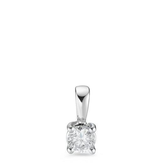 Pendentif Or blanc 18K Diamant blanc, 0.25 ct, brillant, w-si Ø4 mm