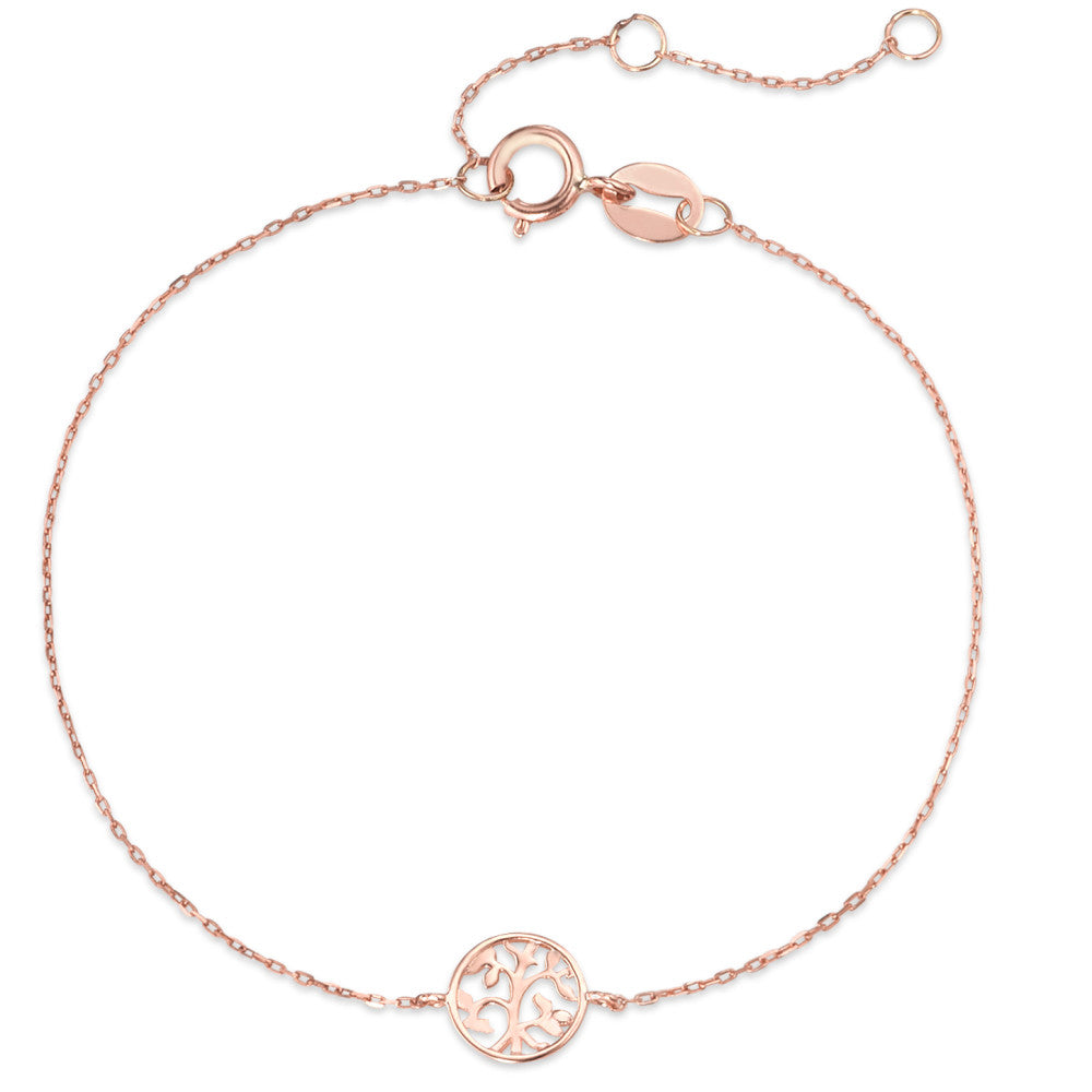 Bracelet Or rose 9K Arbre de la vie 15-18 cm