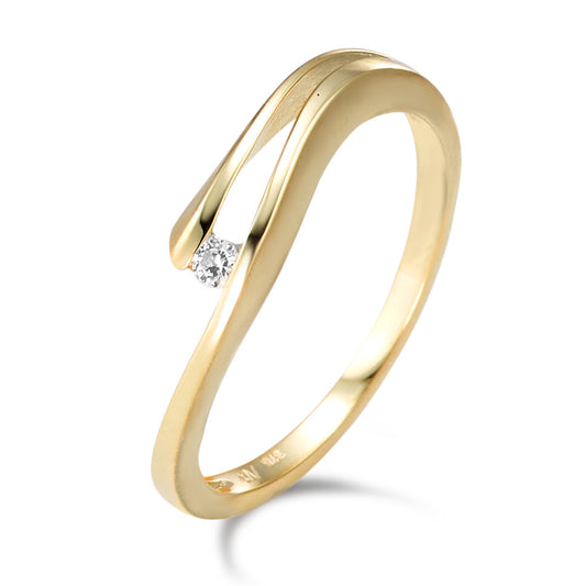 Bague Or jaune 9K Zircone