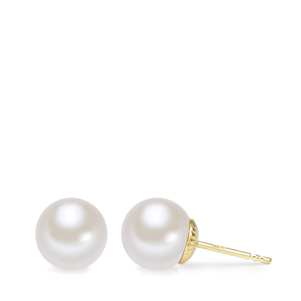 Clous d'oreilles Or jaune 14K perle d'eau douce