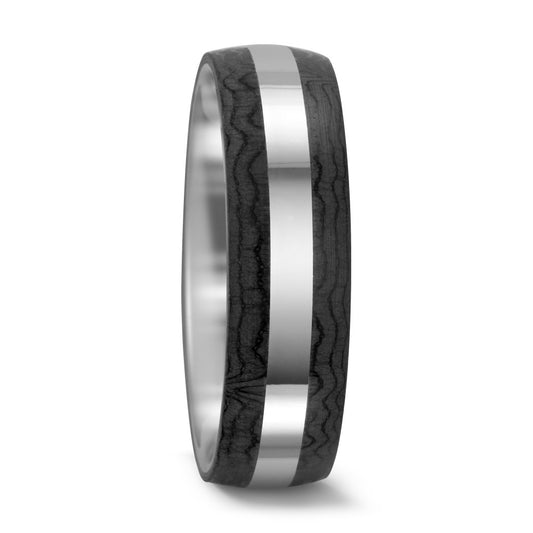 Partnerring 585/14 K Weissgold, Carbon