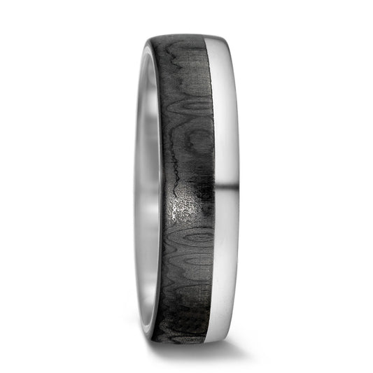 Partnerring 585/14 K Weissgold, Carbon