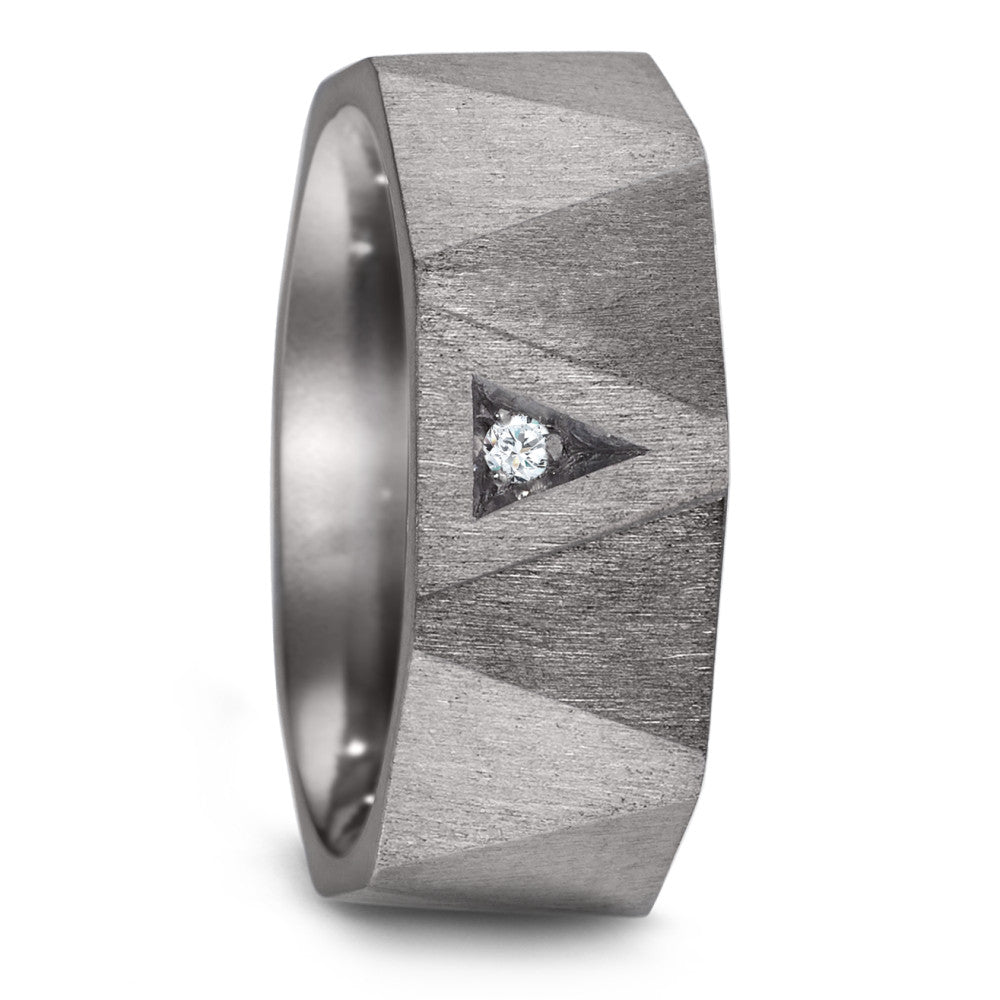 Anello del partner 999 Tantalio Diamante 0.02 ct, w-si