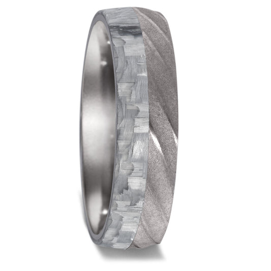 Partnerring 999 Tantal, Carbon ohne Stein