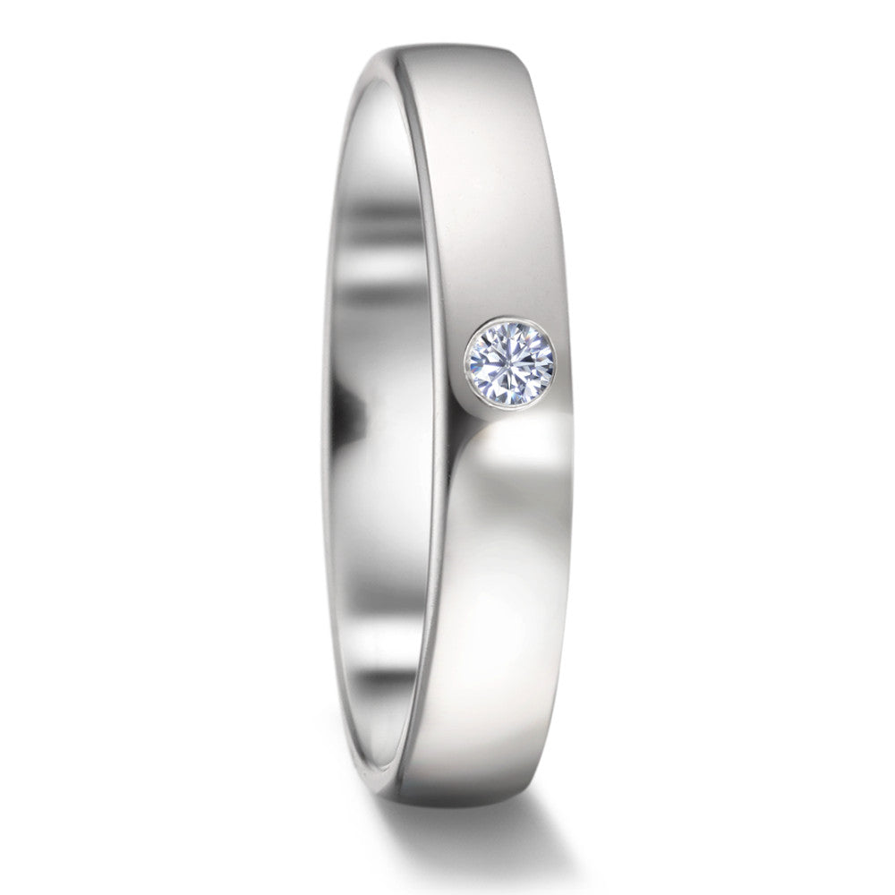 Alliance Platine 950 Diamant 0.04 ct, w-si