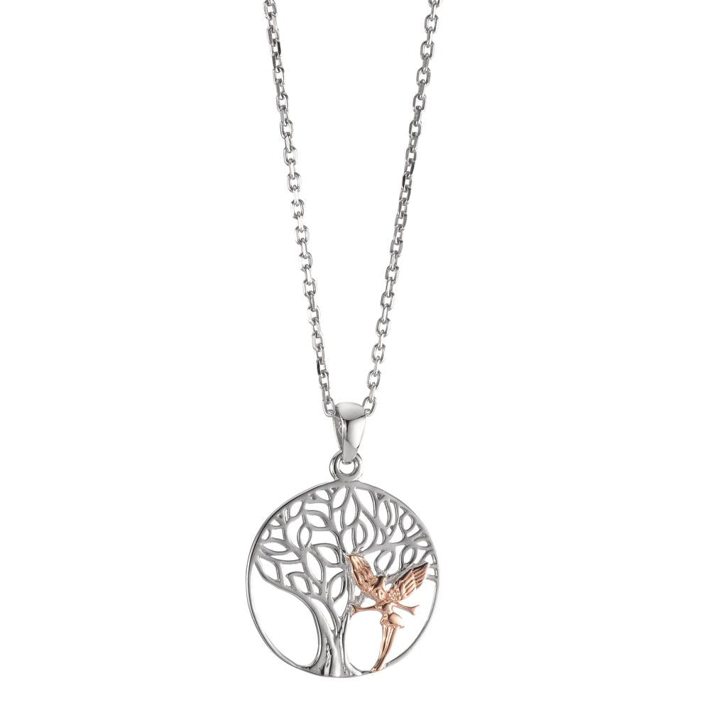 Chaînette avec pendentif Argent rosé Bicolore Arbre de la vie 40-42 cm