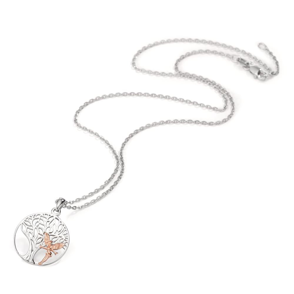 Chaînette avec pendentif Argent rosé Bicolore Arbre de la vie 40-42 cm