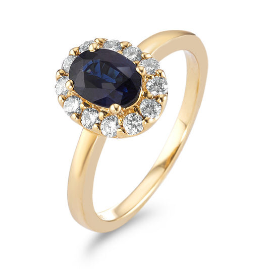 Bague Or jaune 18K Saphir 0.94 ct