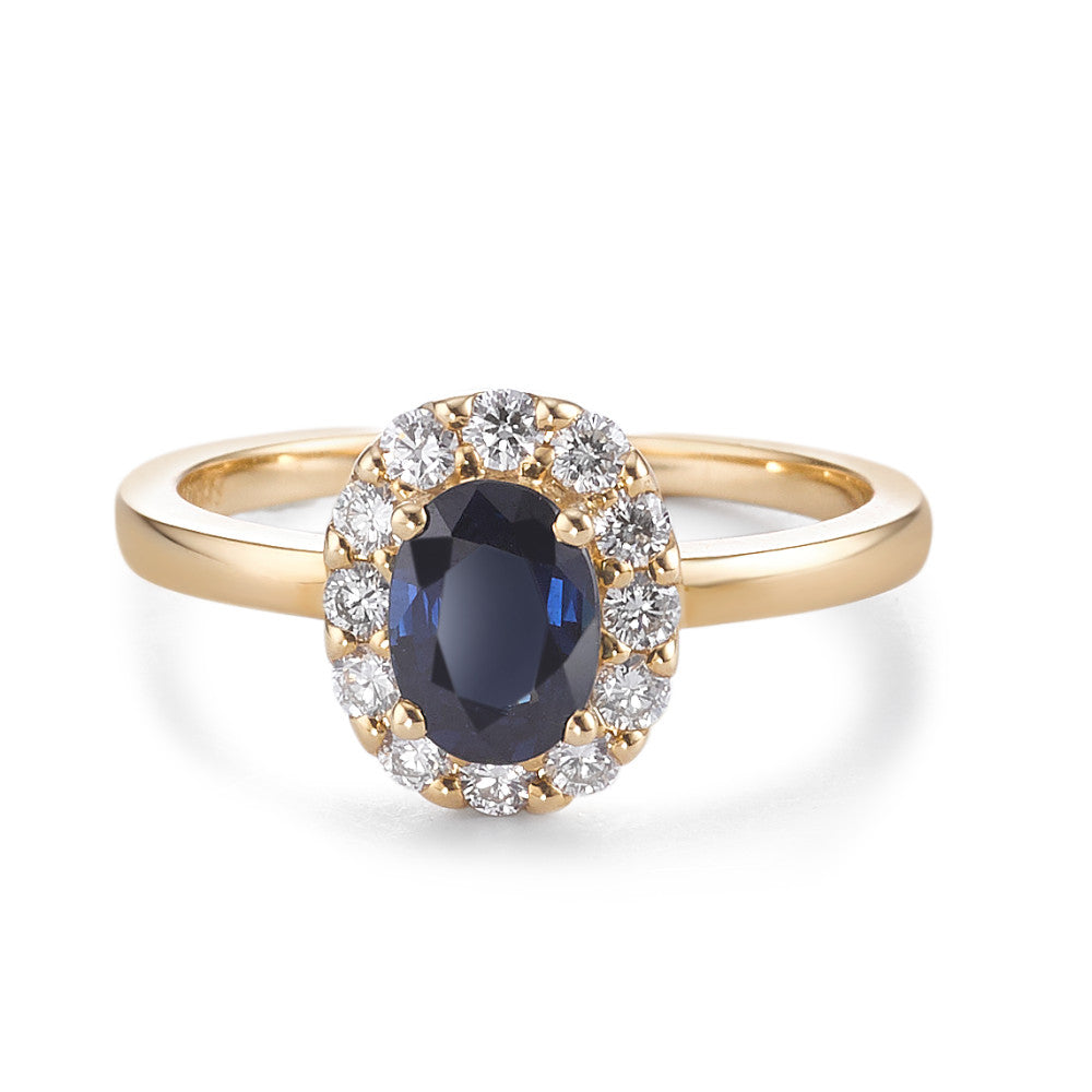 Bague Or jaune 18K Saphir 0.94 ct