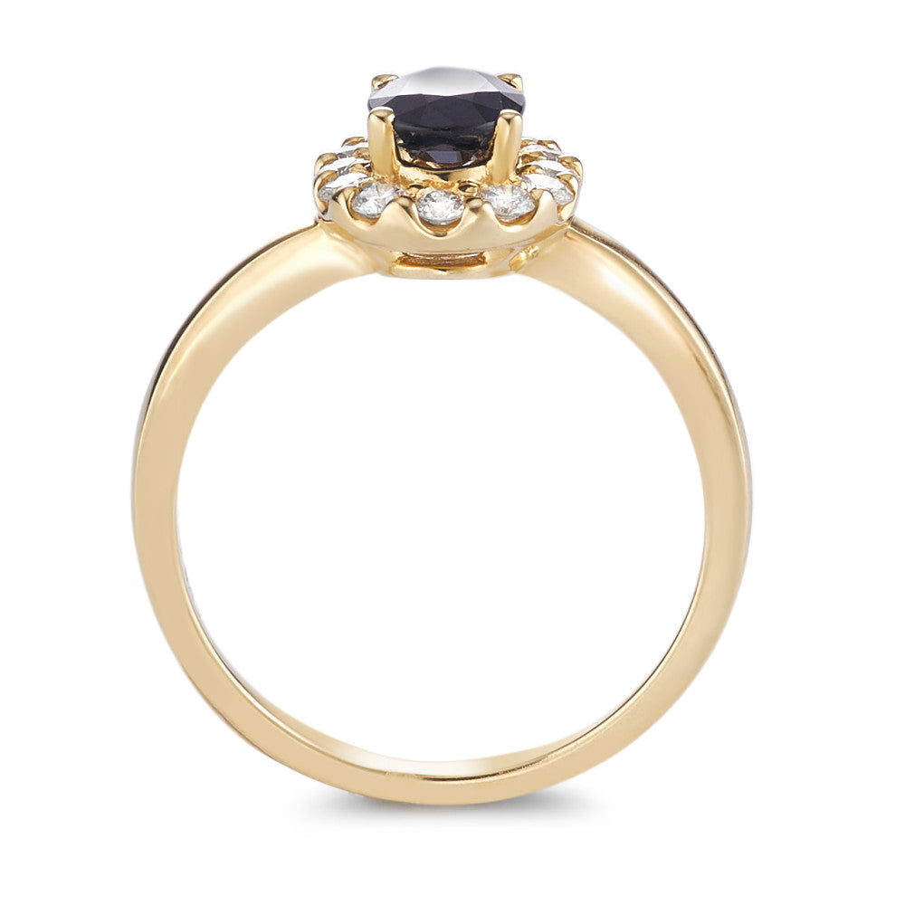 Bague Or jaune 18K Saphir 0.94 ct