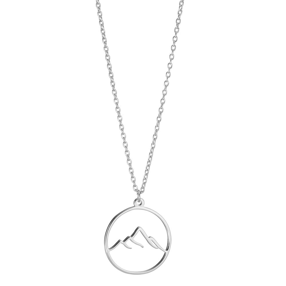 Collier Argent Rhodié Montagne 40-45 cm Ø16 mm