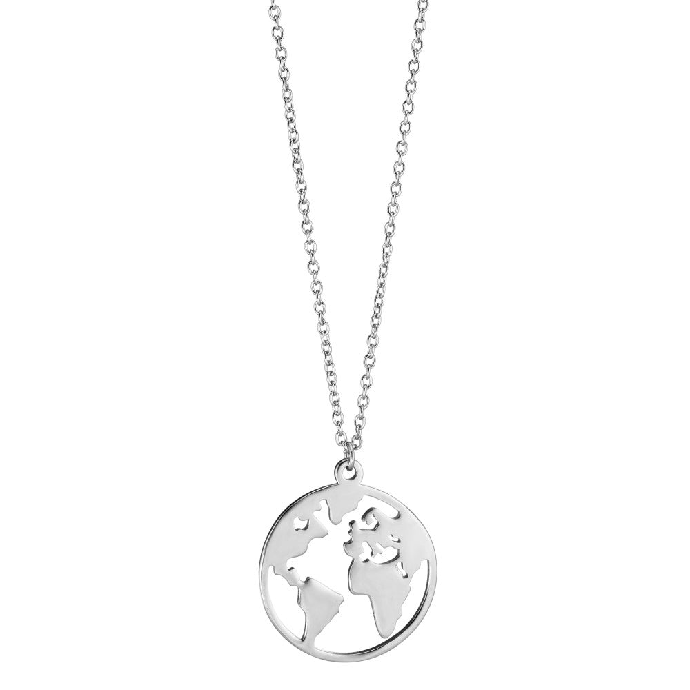 Collier Argent Rhodié Globe 40-45 cm Ø18 mm