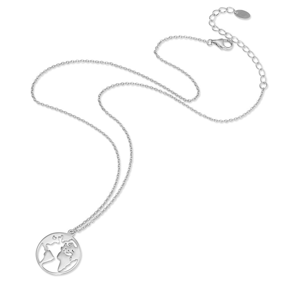 Collier Argent Rhodié Globe 40-45 cm Ø18 mm